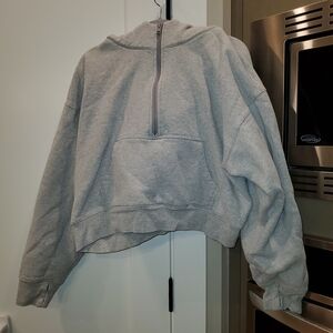 TNA Sweatfleece Cozy Fleece Boyfriend Fit Half Zip Hoodie